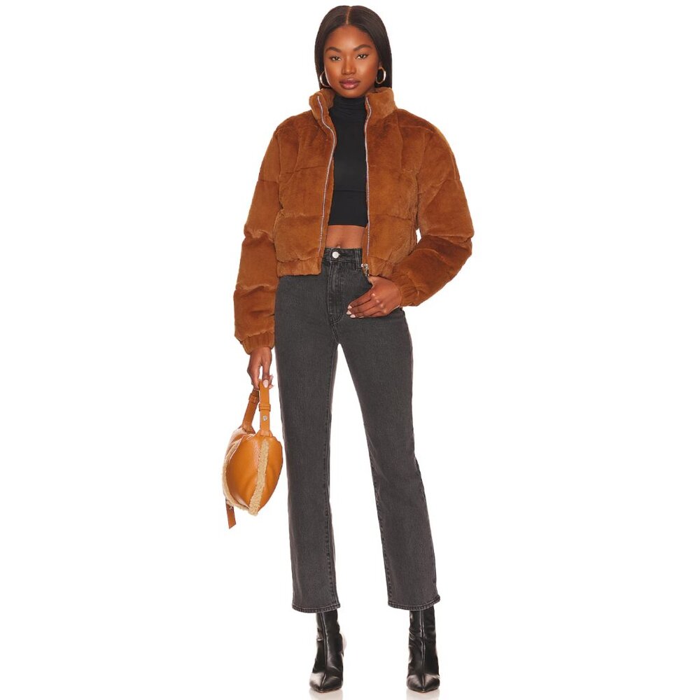 REVOLVE Rolla's Cropped Straight Denim Jeans in Brad Black